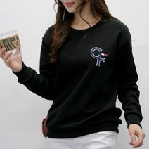여자친9 [당일발송] 래터링 볼륨자수 빅사이즈(S~2XL) 소프트 맨투맨-26칼라