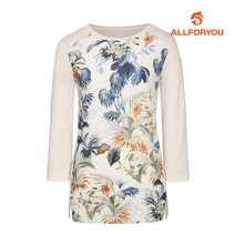 올포유 여성 앞판 프린트 티셔츠 AWTRJ5157-102 G
