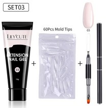 가성비 LILYCUTE-연장 네일 젤 클리어 화이트 핑크 UV LED 연장 젤 팁 향상 슬립 솔루션 빠른, 한개옵션1, 16 225908