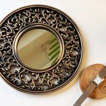 엔틱 벽 거울 탁상형 거울 6 Type 빈티지 인테리어 소품 사무실 화장실 카페 거울, B, 엔틱거울 브론즈