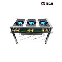 오즈테크 업소용 가스렌지 1200 3구 간택기 친환경 세라믹 버너 LPG LNG 화구, 일반A타입