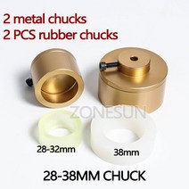 ZONESUN 휴대용 웨어러블 손 작동 전기 플라스틱 병 보안 링 캐퍼 캡핑 기계 뚜껑, 28-32mm 및 38mm 캡