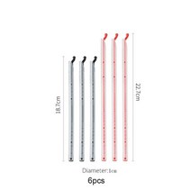 탈포기 진공탈포기 수동탈포기 SHIMOYAMA-비닐 봉투 클립 식품 밀폐 스틱 주방 음식 스낵 그립 정리 가방 밀봉 막대 습기 방지 보관 클램프, 6개