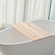 [우드플러스] 편백나무 욕조트레이 일반형(폭75cmX길이45cm), 1개, 원목색