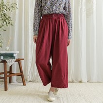 밑다트 와이드 밴딩 팬츠