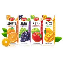 델몬트 드링크 96팩 (사과-24팩 오렌지-24팩 포도-24팩 망고-24팩), 190ml