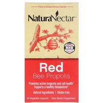NaturaNectar 레드 프로폴리스 꿀벌 브라질 60정 식물성 캡슐