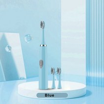 후드티 남자 남성 후드 긴팔티 무지 맨투맨 티 음파 전동 칫솔 배터리 타입 및 용 울트라 소닉 자동 진동기 미백 IPX7 방수 3 브러시 헤드, [02] J284BLUE3H