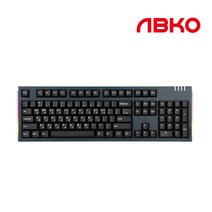 앱코 K660M 이색사출 PBT 체리 유선키보드, 미드나잇그린, 갈축