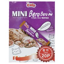 더캣츠 미니베로베로20p 5종류 미니츄르 고양이간식, 4개, 참치