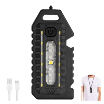 USB충전호루라기 안전 심판 호각 미니 LED COB 레드 블루 숄더 경찰 손전등 USB C 충전식 라이트 다기능 강력한 마그네틱 휘슬 키 체인, [03] Package C, 04 Package D