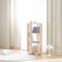 [한샘몰x우드몽드] 3단 원목 회전책장 DIY, 크림화이트(A)