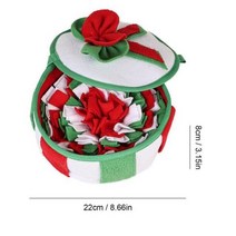 강아지노즈워크 노즈워크장난감 펫토이 개 스너플 패드 매트 애완동물 먹이 누출 크리스마스 테마 매트 개 훈련 담요 코 작업 장난감 애완동물 먹이 슬로우 지능 매트, green