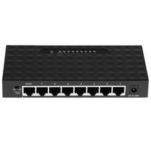 8포트 고속 이더넷 스위치 100Mbps 데스크탑 네트워크 인터넷 분배기 허브, 155x68x22mm, 블랙, 플라스틱
