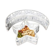 eid food tray eid mubarak decorations ramadan moon star shape 디저트 플레이트 패스트리 트레이 moon star eid 서빙 트레이, 씨엔, 하얀색