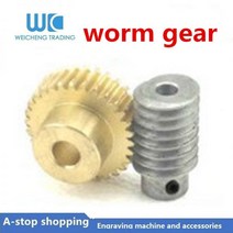 웜감속기 웜기어 1 세트 1M 20T 감속비 20 25 30 40 50 60 톱니 변속기 구리 감속기 부품, worm gear 25t 10mm, worm rod 18 5mm