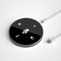 [해외] HANNORD 웹 카메라 1080P HD USB 웹캠 라이브 쇼 PC 회용 마이크 스피커가있는 광각 지능형 디밍 카메라, Black