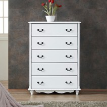 프로방스 속깊은 5단서랍장, 화이트