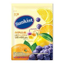 해태 썬키스트 캔디 125g x5봉/사탕 과일 후식 디저트, 5개