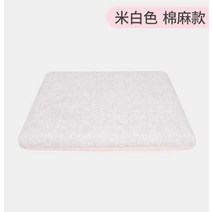편한식탁의자 원목 식당 벤치형 긴의자 나무과 면 사무실 편안한 메모리 쿠션 여름 과, 코튼 리넨 - 스퀘어 - 베이지 슬로우 리바운드, 홈  사무실  좌식  방귀 패드