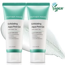 마더메이드 저자극 마일드 얼굴각질제거 비건 녹차 필링 젤 얼굴스크럽, 2개, 100ml