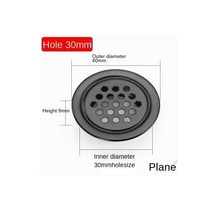 환기 배기 덕트 댐퍼 무소음 10pcs 라운드 캐비닛 공기 Dia.19mm53mm 철강 루버 메쉬 구멍 플러그 장식 커버 옷장 그릴 시스템, 30mm 흑색