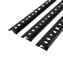 (재단가능) PVC 라운드 재료분리대(블랙) 3사이즈(8 10 12mm) 2.4M _철물 몰딩 마루몰딩 바닥타일 타일마감 마감재 꼼꼼이 코너비드 ㄱ자, 10mm용