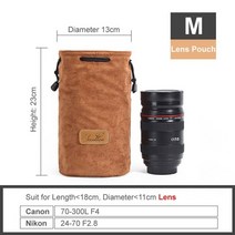럭셔리 벨벳 양털 DSLR 카메라 가방 렌즈 파우치 삼성 NX NX1 NX5 NX20 NX30 NX100 NX200 NX210 NX3300 NX300M NX500, 렌즈 파우치 카키 M