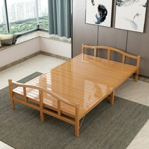 야외 대나무 침대 야외 접이식 대나무 평상 대청마루 베란다 테이블, J.와이드120X197길이