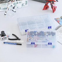 못 나사 볼트 투명 플라스틱 소품 정리함 다용도함 휴대용 공구집 피스