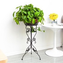Meainna 인테리어 철제 분체 화분대 화분받침 화분정리대, 24*30*60cm 블랙