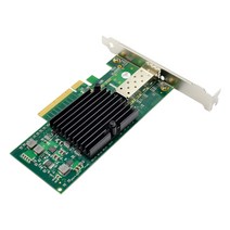 PCI-E x8 이더넷 네트워크 카드 10 기가비트 파이버 서버 어댑터 x520 10GbE 단일 SFP + 광섬유 LC Intel 82599 칩, 초록, 하나