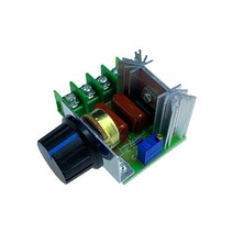DC모터 속도조절기 조절식 모터 속도 컨트롤러 전압 조정기 AC 2000W 50-220V 25A 1 개, 한개옵션0