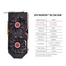 XFX-RX 580 8GB 4GB 2GB 그래픽 카드 AMD GPU Radeon RX590 570 560 550 R7 R9 370 380 비디오 데스크탑 PC, 13 RX580-8GB 2304SP