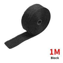 보온재테이프오토바이 배기 랩 롤 유리 섬유 열 차폐 헤더 파이프 테이프 보호 자동차 액세서리 500CM, 02 Black 1M