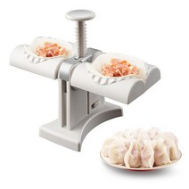 자동 더블 헤드 만두 메이커 주방 용품 수동 프레스 기계 DIY 과자 도구 금형, [01] 1 pc