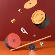 살림의기술 원형 풀세트 반짇고리함, 그레이 핑크, 1개