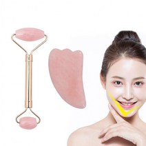롤러 피부 마사지봉 안마기 원석 스톤 얼굴리프팅 장미석 기계 쿨링스틱 마사지 옥 페이스 괄사도구, 롤러스톤