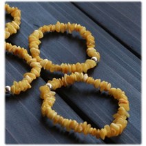 [비즈담] 호박 [amber] 칩& 은볼 팔찌