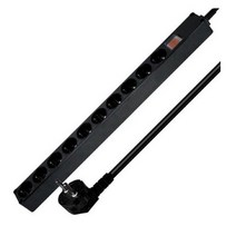 블랙탭 현대 블랙 PVC S/W 멀티탭 10구 HM16-1025, 2.5m, 1개