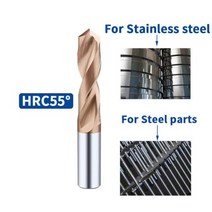 드릴 굴착 홀 단단한 텅스텐 카바이드 드릴 비트 CNC 금속 강철, 9.8mm+55drill bit