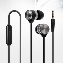 삼성전자 정품 유선이어폰 스테레오 3.5mm 플랫케이블 고감도 마이크 내장 음악감상 통화, 블랙