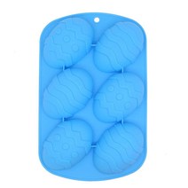 6칸 부활절 달걀 실리콘 케이크 베이킹 몰드 DIY 초콜릿 베이크웨어 팬 수제 비누 페이스트리 머핀 아이스 큐브 비스킷 123813