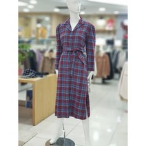 ab.f.z 허리 핀턱 롱 체크 원피스 afqv4o37k