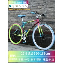 경량 로드바이크 픽시 예쁜 커플자전거 라이딩 가성비 저렴한 학생용, 11. 뉴 24속 40칼 레인보우