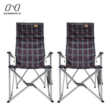 폴딩 릴렉스 체어 2개세트 NCH024, 블랙+블랙