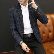 남성 정장 블레이저 재킷 새로운 봄 가을 격자 무늬 캐주얼 정장 재킷 코트 비즈니스 정장 남성 슬림 핏 블레이저 사이즈 5xl