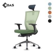코아스 브리오 메쉬의자 헤드 OSCH1108HAA, 등판 그린+좌방석 패브릭