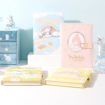 산리오 마그네틱 버클 메모장 수첩 다이어리 드림시리즈 시나모롤 마이멜로디 리틀트윈스타 헬로키티, 분홍_마이멜로디