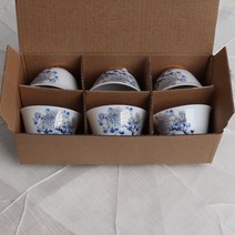 고급 금칠 백자 사군자 찻잔 6p세트 (국화), 1세트